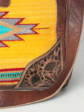 LC-ADBG516 Tooled Leather & Saddle Blanket Duffel Bag Belle Western Travel Weekender by American Darling