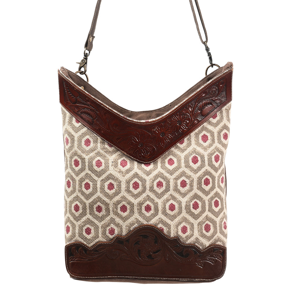 LC-KB374 Large Crossbody Upcycled Canvas Ladies Bag