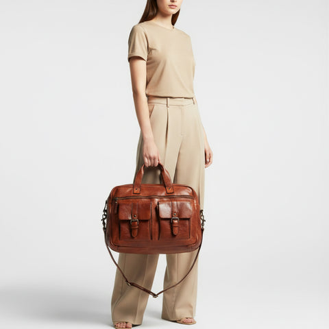 Fioralto - Full Grain Leather Briefcase
