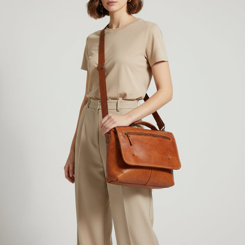 Calvino - Leather Briefcase Bag