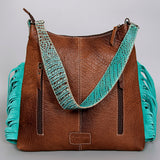 LC-ADBG991 Hobo Crocodile Embossed Genuine Western Leather Bag