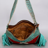LC-ADBG991 Hobo Crocodile Embossed Genuine Western Leather Bag