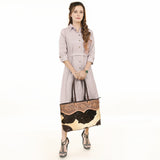 LC-ADBGZ649 Tote Hair-On Genuine Western Leather Women Bag