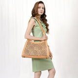 LC-ADBGZ658 Hobo Hand Tooled Genuine Western Leather Women Bag