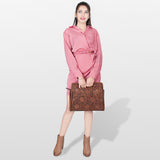 LC-ADBGZ661 Clutch Genuine Western Leather Women Bag