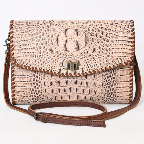 ADBG1023 American Darling Western Crocodile-Embossed Leather Handbag Crossbody Hand bag
