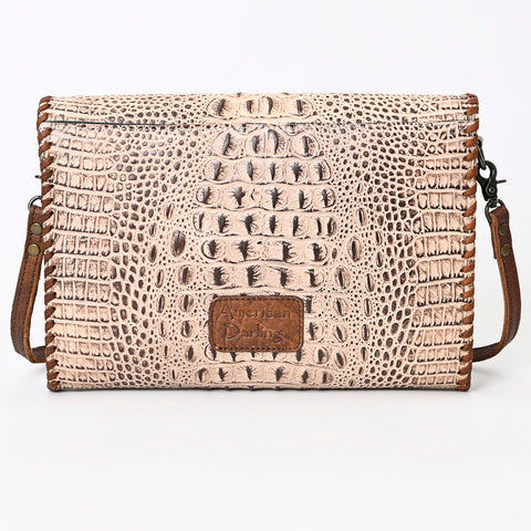 American Darling Western Crocodile-Embossed Leather Handbag  Coin Purse Hand bag