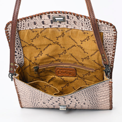 American Darling Western Crocodile-Embossed Leather Handbag  Coin Purse Hand bag
