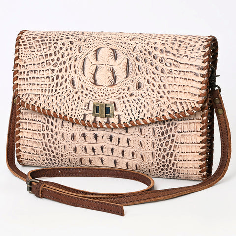 American Darling Western Crocodile-Embossed Leather Handbag  Coin Purse Hand bag
