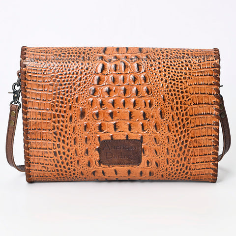 American Darling Western Crocodile-Embossed Leather Handbag  Coin Purse Hand bag
