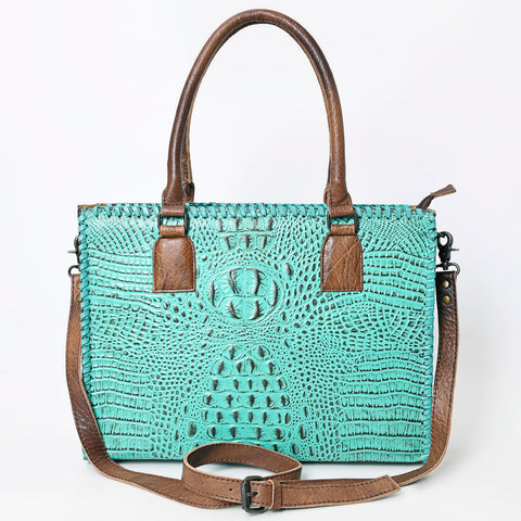 American Darling Crocodile-Embossed Genuine Leather Tote Bag ï¿½ Western Luxury Handbag
