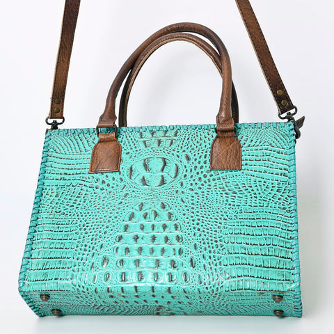 American Darling Crocodile-Embossed Genuine Leather Tote Bag ï¿½ Western Luxury Handbag