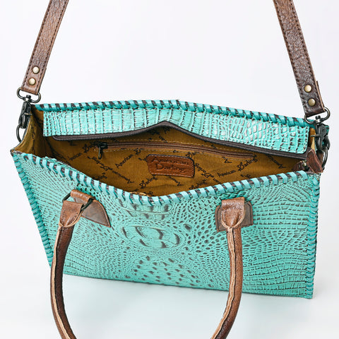 American Darling Crocodile-Embossed Genuine Leather Tote Bag ï¿½ Western Luxury Handbag