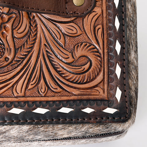 American Darling Buck Stitched Hand Tooled Cowhide Jewelry Case