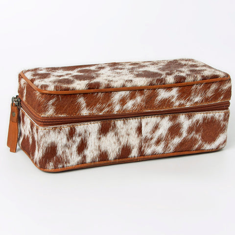 American Darling Western Paint Splatter Hair-On Cowhide Jewelry case