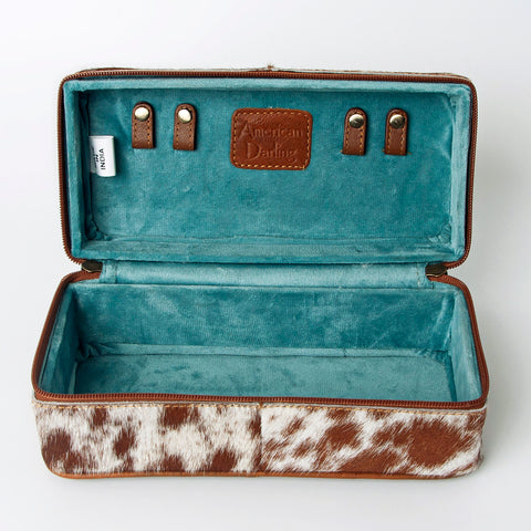 American Darling Western Paint Splatter Hair-On Cowhide Jewelry case