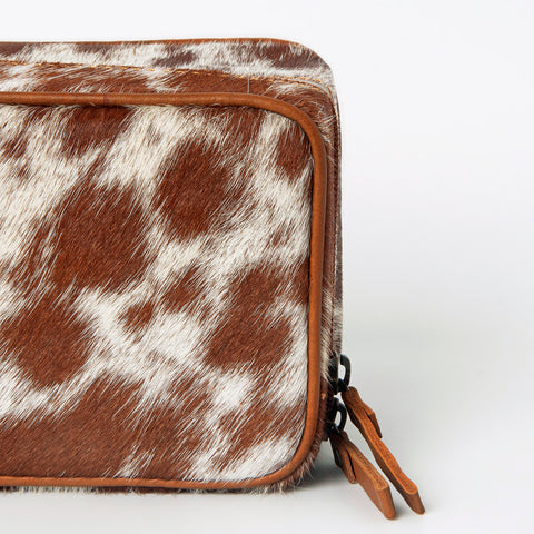 American Darling Western Paint Splatter Hair-On Cowhide Jewelry case