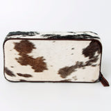 LC-ADBGA318 Genuine Hair-On Cowhide Rectangular Leather Jewelry Case Western Organizer