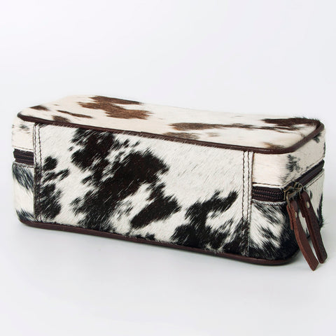 American Darling Western Paint Splatter Hair-On Cowhide Jewelry case