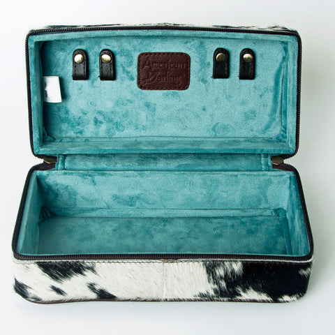 American Darling Western Paint Splatter Hair-On Cowhide Jewelry case