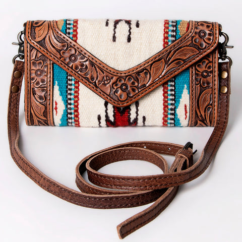 American Darling Handcrafted Hand Tooled Leather Saddle Blanket Envelope