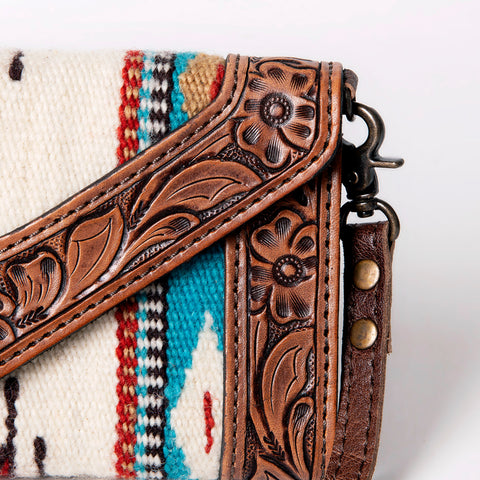 American Darling Handcrafted Hand Tooled Leather Saddle Blanket Envelope