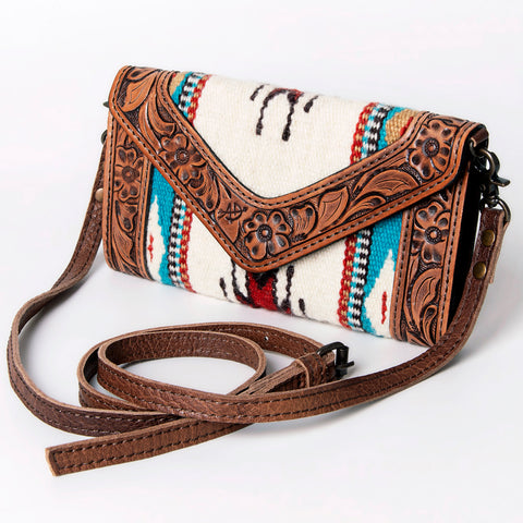 American Darling Handcrafted Hand Tooled Leather Saddle Blanket Envelope