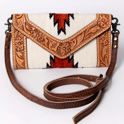 American Darling Handcrafted Hand Tooled Leather Saddle Blanket Envelope