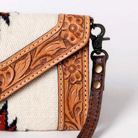 American Darling Handcrafted Hand Tooled Leather Saddle Blanket Envelope