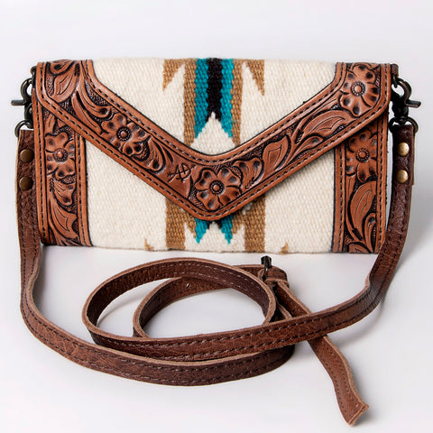 American Darling Handcrafted Hand Tooled Leather Saddle Blanket Envelope