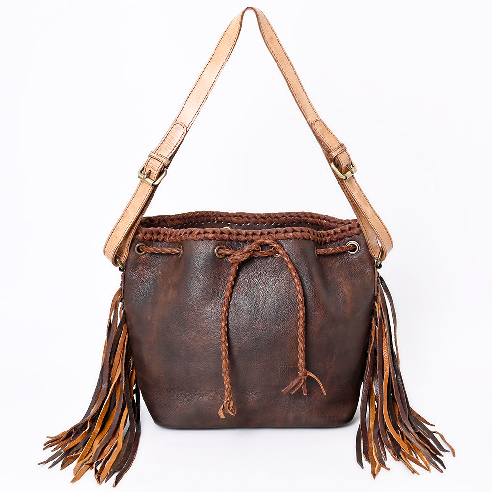 LC-ADBGM316 Bucket Genuine Western Leather Women Bag