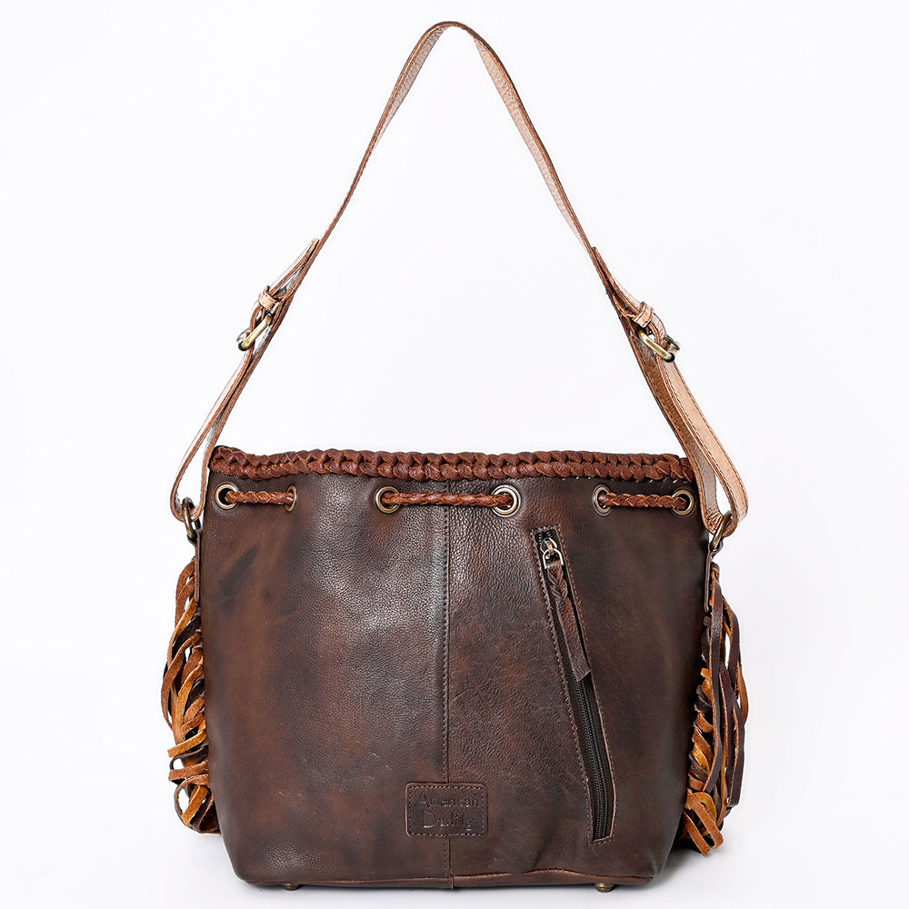 LC-ADBGM316 Bucket Genuine Western Leather Women Bag