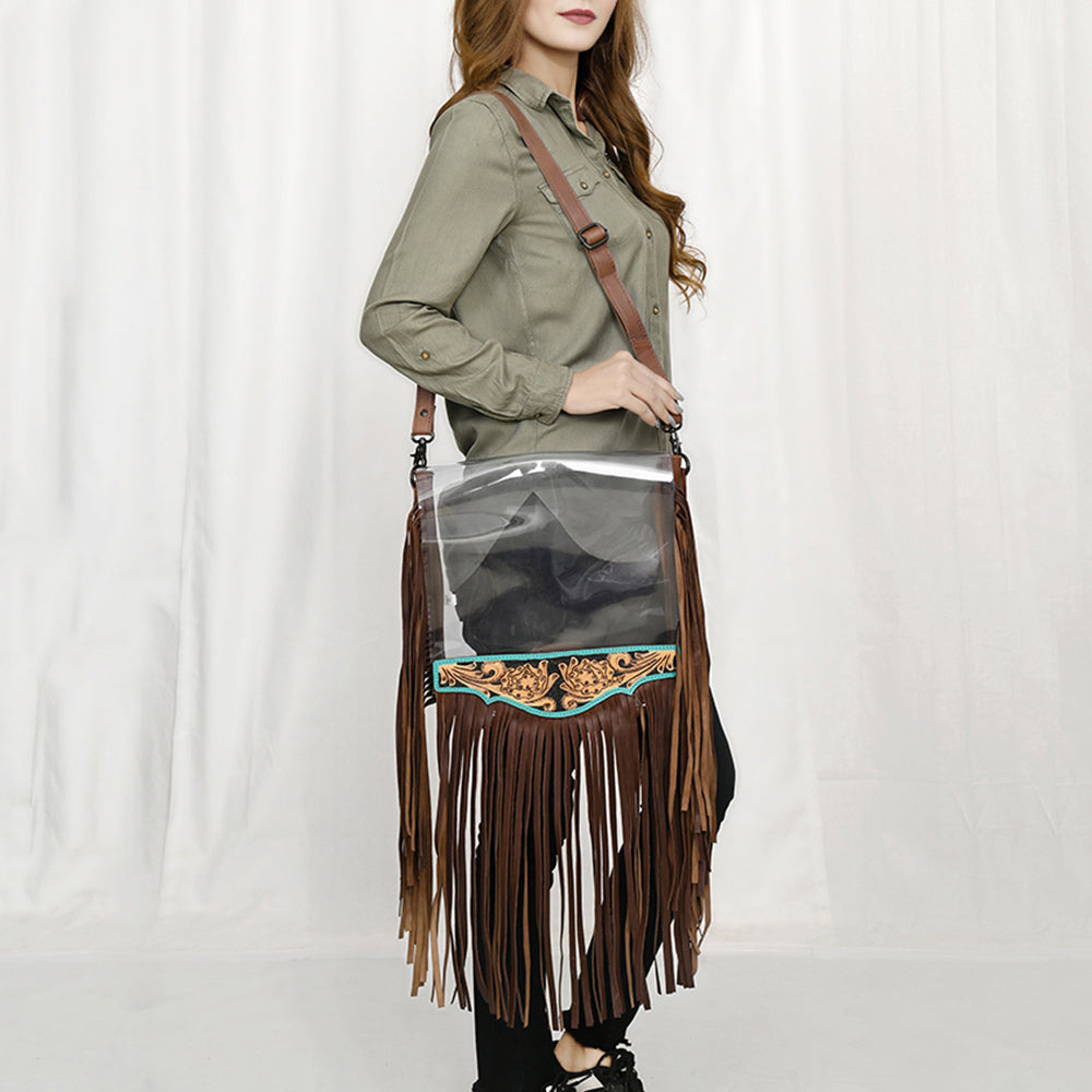 LC-ADBGZ727 Clear Bag Genuine Western Leather Women Bag