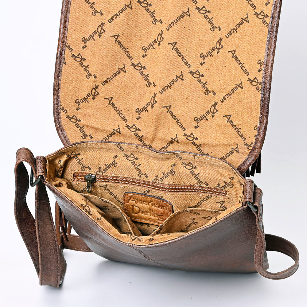 American Darling Hair-on Cowhide Fringe Chaps Bag - Western Genuine Leather Shoulder Bag