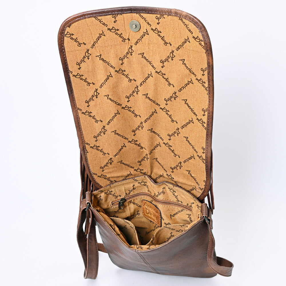 American Darling Hair-on Cowhide Fringe Chaps Bag - Western Genuine Leather Shoulder Bag