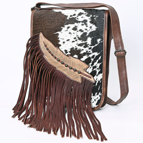 American Darling Hair-on Cowhide Fringe Chaps Bag ï¿½ Western Genuine Leather Shoulder Bag