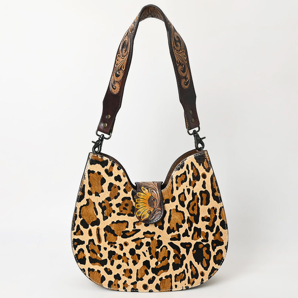 American Darling Hair-on Cowhide Hobo Bag - Western Genuine Leather Shoulder Bag