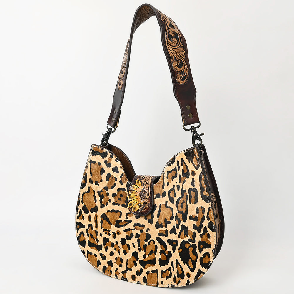 American Darling Hair-on Cowhide Hobo Bag - Western Genuine Leather Shoulder Bag