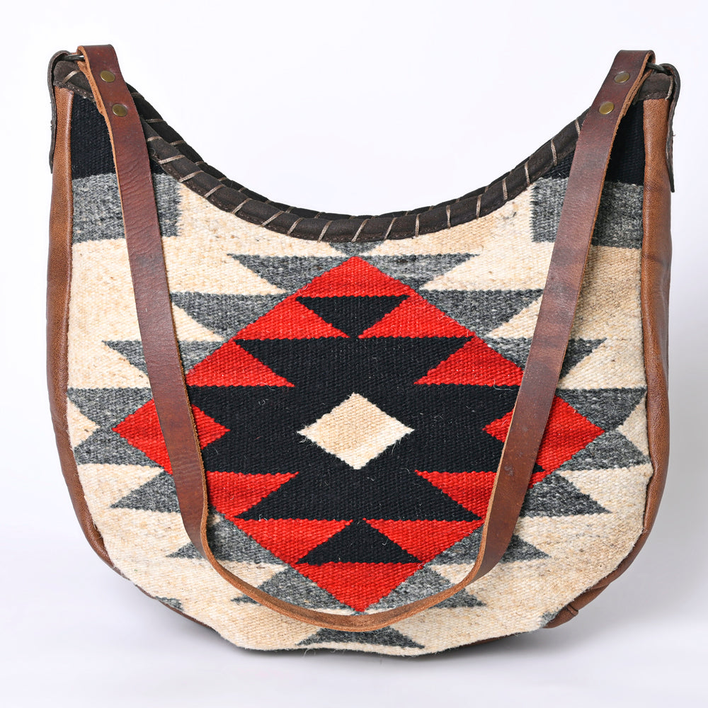 American Darling Handcrafted Western Leather Hobo Bag with Tribal Design