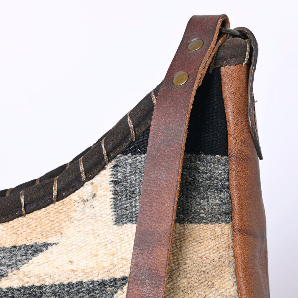 American Darling Handcrafted Western Leather Hobo Bag with Tribal Design