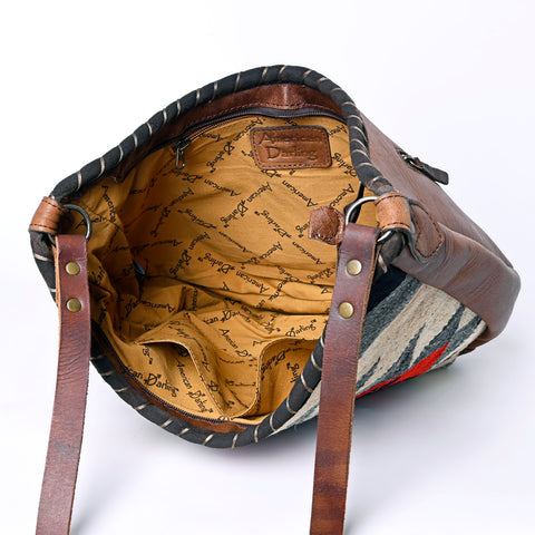 American Darling Handcrafted Western Leather Hobo Bag with Tribal Design