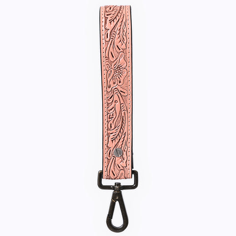 ADKR217D  Hand Tooled Genuine Leather Wristlet Key Ring