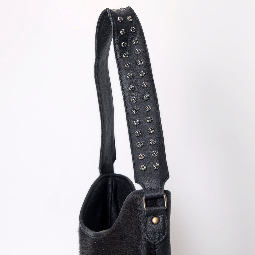 American Darling Handcrafted Cowhide Leather Hobo Bag with Tooled Floral Details - Premium Western Style