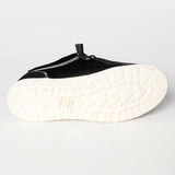 LC-ADFT133BK3 genuine leather trim shoe footwear slip on