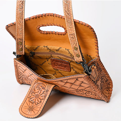 American Darling Hand Tooled Floral Leather Wallet Bag Clutch & Crossbody Handbag