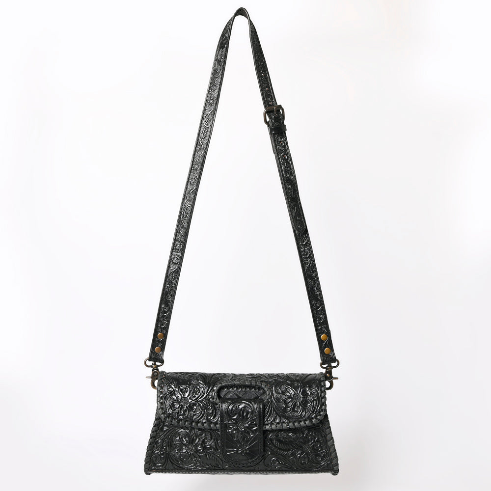 American Darling Hand Tooled Floral Leather Wallet Bag Clutch & Crossbody Handbag