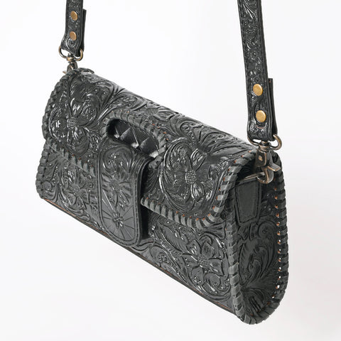 American Darling Hand Tooled Floral Leather Wallet Bag Clutch & Crossbody Handbag