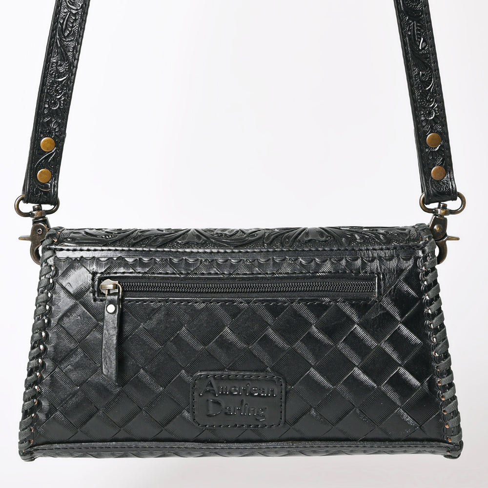 American Darling Hand Tooled Floral Leather Wallet Bag Clutch & Crossbody Handbag
