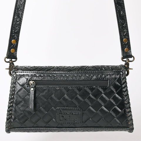 American Darling Hand Tooled Floral Leather Wallet Bag Clutch & Crossbody Handbag