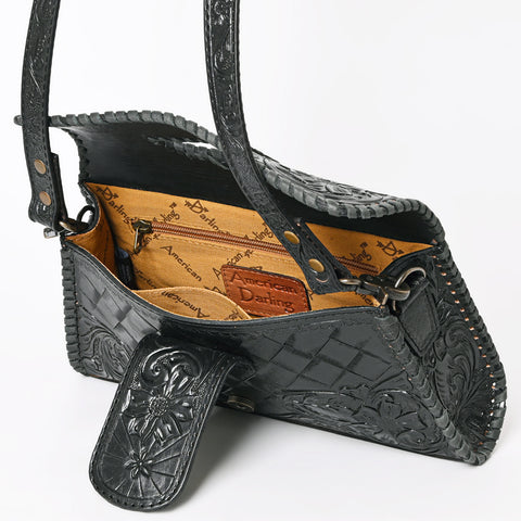 American Darling Hand Tooled Floral Leather Wallet Bag Clutch & Crossbody Handbag